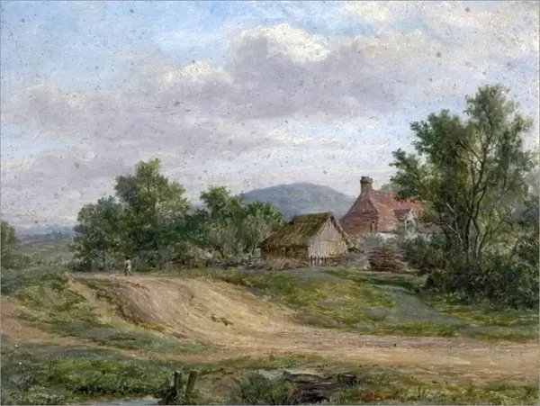A Country Road and Cottage