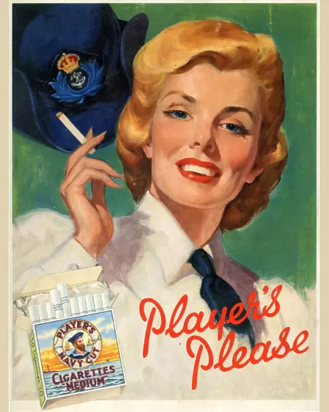 Players Please: Female sailor, 1955