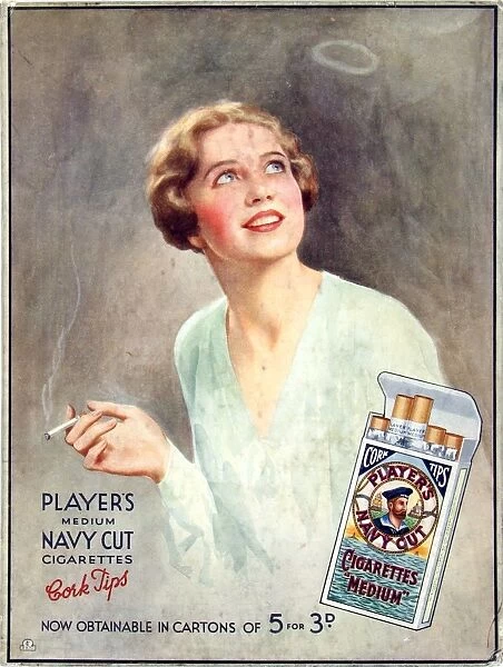 Navy Cut Medium Cork Tip Cigarettes, 1930