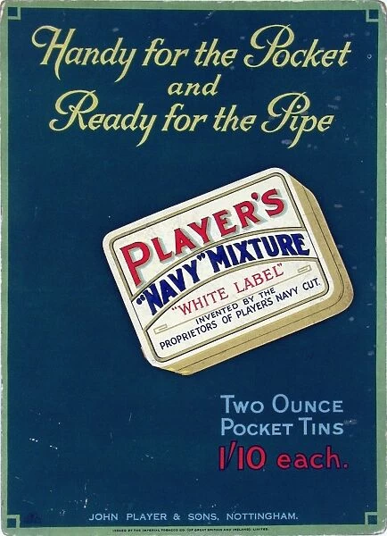 Navy Mixture White Label tobacco, 1927