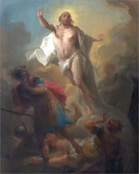 Christ Rising from the Tomb and Roman Soldiers Fleeing