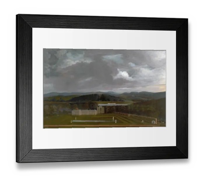 Framed Print : East View of Newstead Abbey, Nottinghamshire and the Great Garden Framed Print : East View of Newstead Abbey, Nottinghamshire and the Great Garden