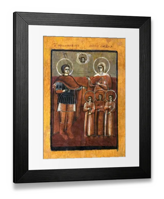 Framed Print : Head of Christ with Figures of Saints Framed Print : Head of Christ with Figures of Saints