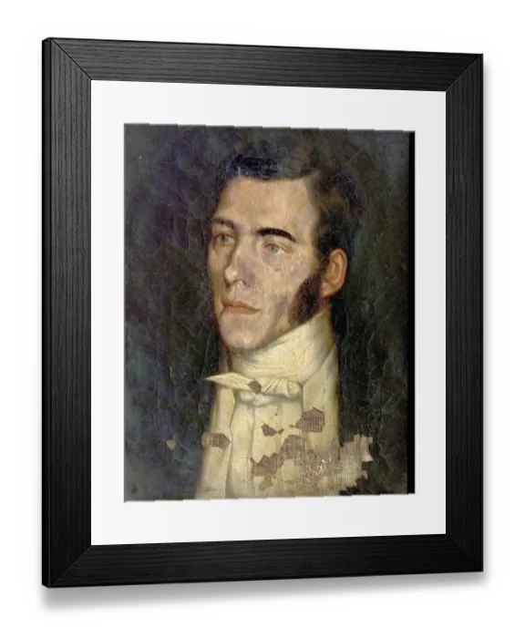 Framed Print : Portrait of a Gentleman in a White Cravat