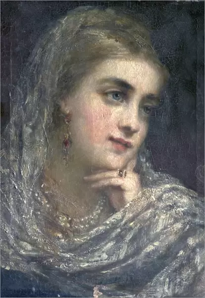 Portrait of a Woman with a Finger on Her Cheek