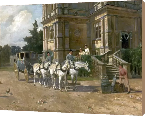 Front View of Wollaton Hall, Nottingham with Horse and Carriage