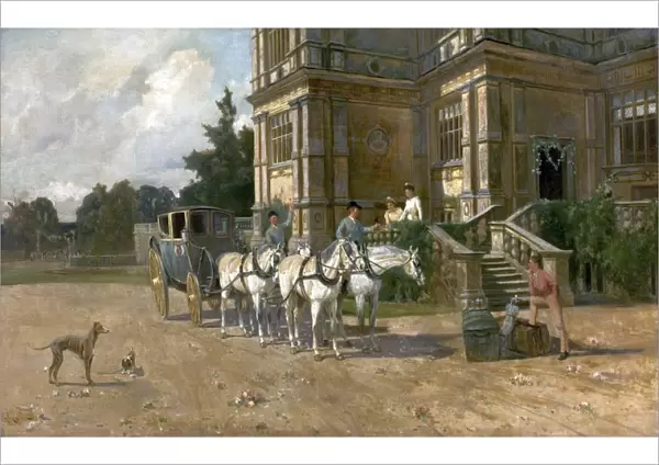 Front View of Wollaton Hall, Nottingham with Horse and Carriage