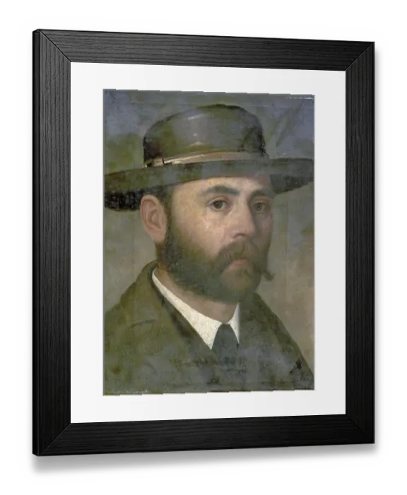 Framed Print : Portrait of a Man in a Hat Framed Print : Portrait of a Man in a Hat