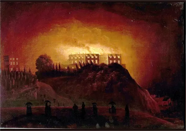 Nottingham Castle on Fire, 10 October 1831