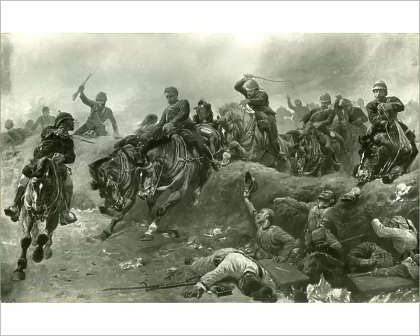 British Artillery Entering the Enemys Lines at Tel-el-Kebir, Egypt, 13 September 1882