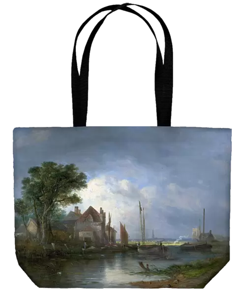 River Scene with Boats