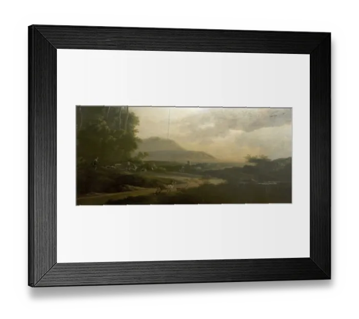 Framed Print : Landscape with a Winding Roadway Framed Print : Landscape with a Winding Roadway