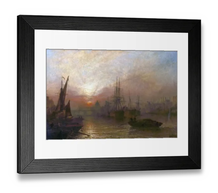 Framed Print : The Pool of the Thames, over Londons Silent Highway Framed Print : The Pool of the Thames, over Londons Silent Highway
