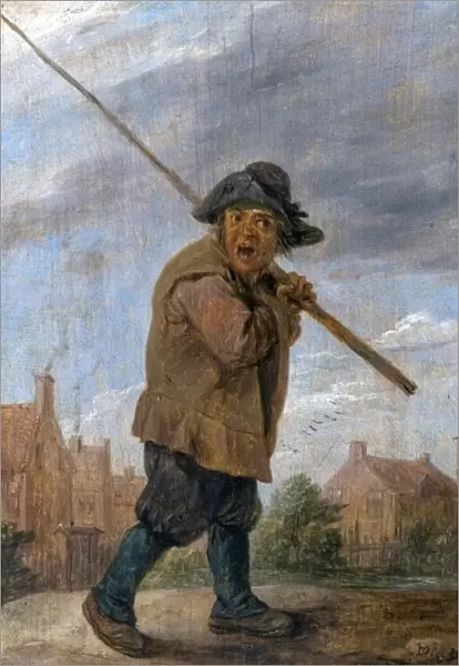 A Peasant Carrying a Pole