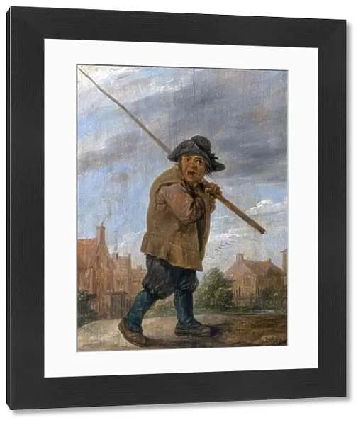 A Peasant Carrying a Pole