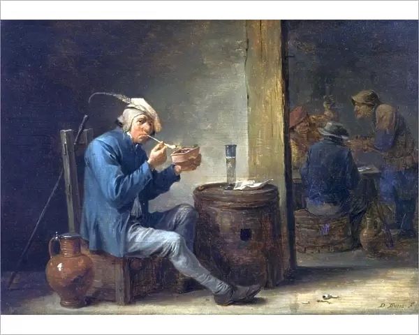 Peasant Smoking in an Interior (Flemish Pastimes, Interior)