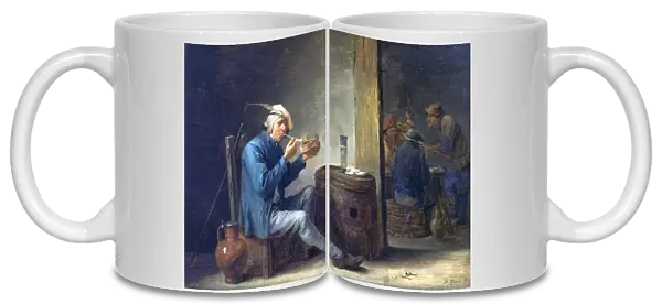 Peasant Smoking in an Interior (Flemish Pastimes, Interior)