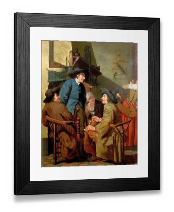 Framed Print : Interior, Figures Smoking Framed Print : Interior, Figures Smoking