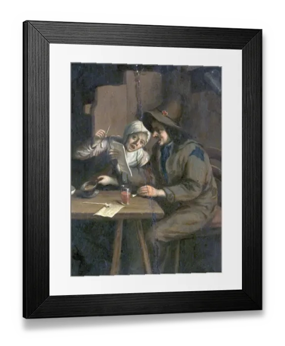 Framed Print : Interior, Figures at a Table, Singing Framed Print : Interior, Figures at a Table, Singing