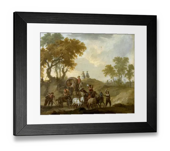 Framed Print : Landscape with Baggage Wagon Framed Print : Landscape with Baggage Wagon