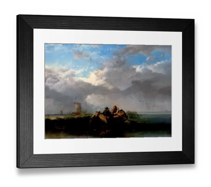 Framed Print : Norfolk Broads with Boats Framed Print : Norfolk Broads with Boats