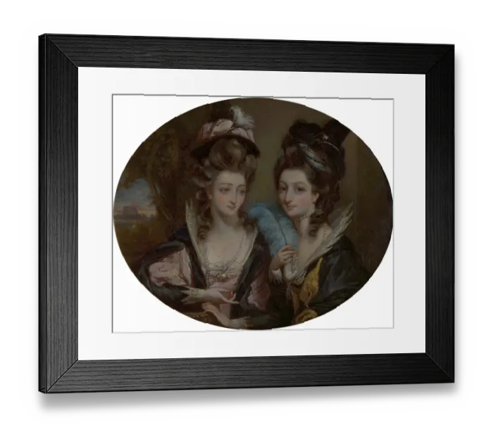 Framed Print : Mrs Gwynne and Mrs Bunbury as the Merry Wives of Windsor Framed Print : Mrs Gwynne and Mrs Bunbury as the Merry Wives of Windsor