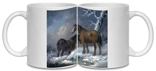 Two Horses in the Snow