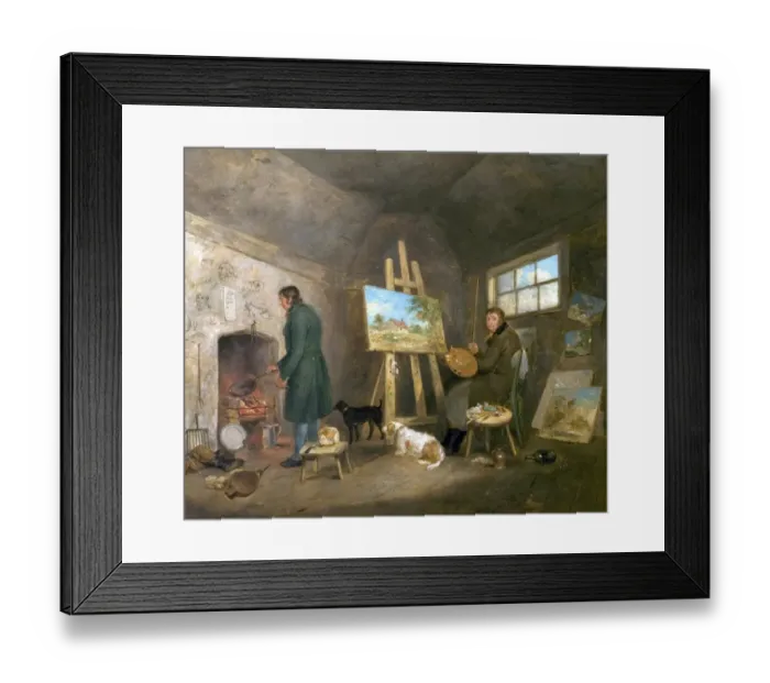 Framed Print : The Artist in His Studio and His Man Gibbs Framed Print : The Artist in His Studio and His Man Gibbs