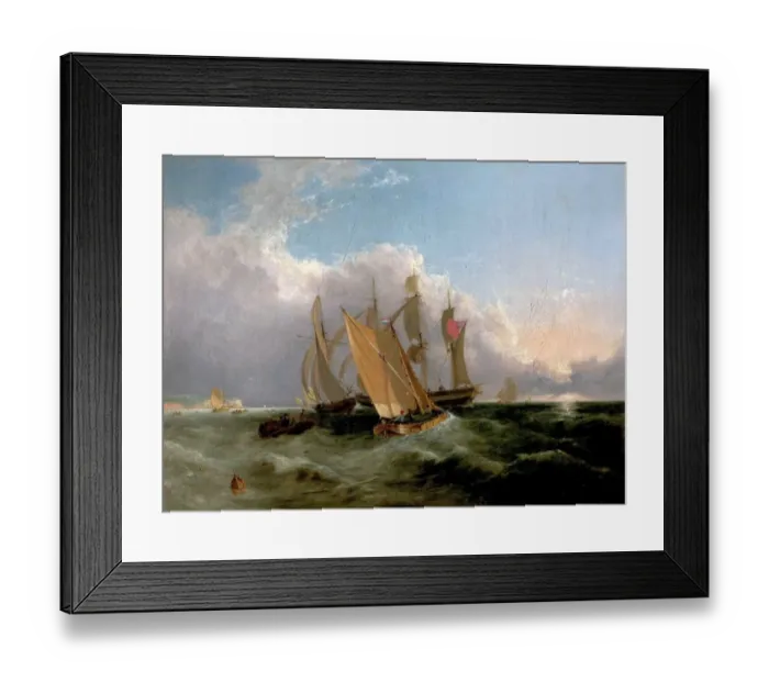 Framed Print : Sea Piece. Artist: Vincent, George - Title: Sea Piece - Date Framed Print : Sea Piece. Artist: Vincent, George - Title: Sea Piece - Date