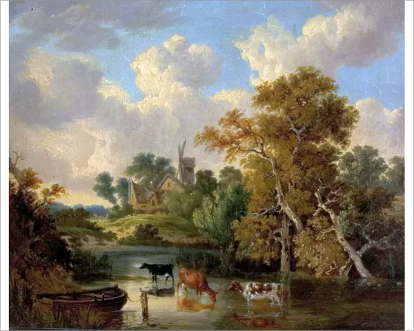 Landscape with Cattle in a Pool
