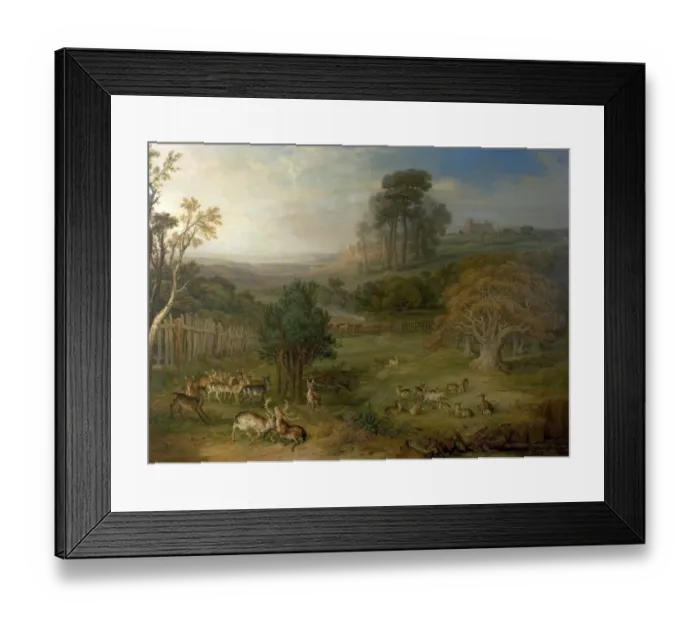 Framed Print : A Dewy Morning (The Duel of the Stags)