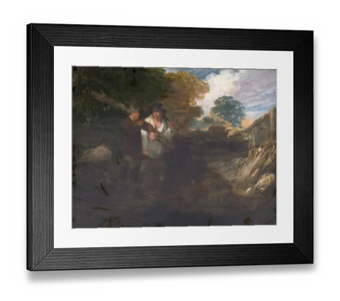 Framed Print : Landscape with Two Figures