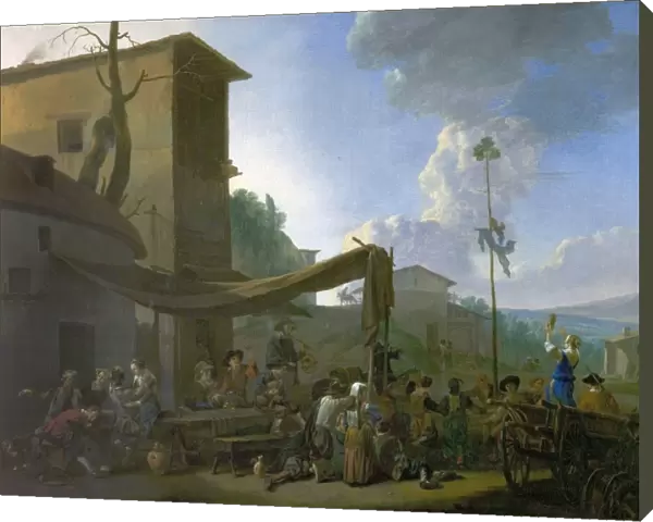 A Village Festival, Peasants Merrymaking Outside an Inn