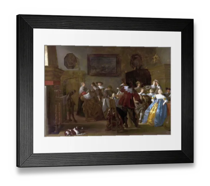 Framed Print : Merry Company (Interior with Cavaliers and Ladies) Framed Print : Merry Company (Interior with Cavaliers and Ladies)