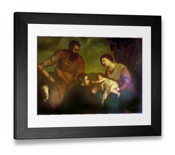 Framed Print : Madonna and Child with St Mark Framed Print : Madonna and Child with St Mark