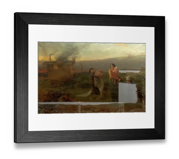 Framed Print : Homeless. Artist: Roberts, Henry Benjamin - Title Framed Print : Homeless. Artist: Roberts, Henry Benjamin - Title