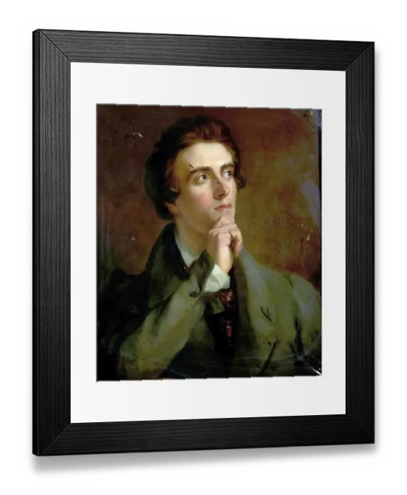 Framed Print : Portrait of an Unknown Man (possibly the poet John Keats or the painter Richard Parkes Bonington) Framed Print : Portrait of an Unknown Man (possibly the poet John Keats or the painter Richard Parkes Bonington)