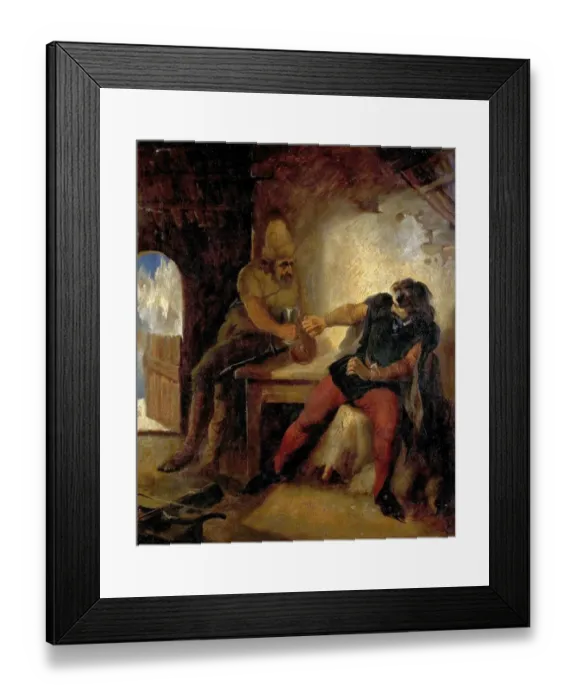 Framed Print : Manfred in the Chamois Hunters Hut Framed Print : Manfred in the Chamois Hunters Hut