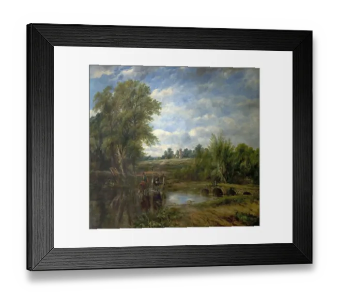 Framed Print : The Ford. Artist: Watts, Frederick William - Title Framed Print : The Ford. Artist: Watts, Frederick William - Title
