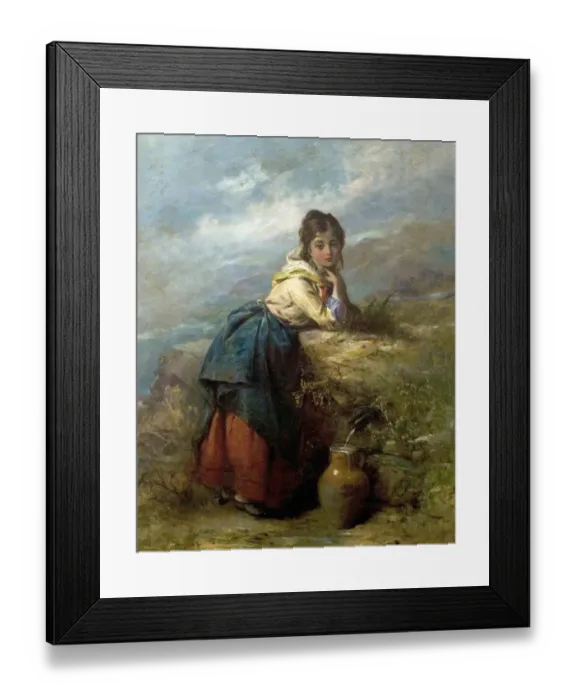 Framed Print : A Mountain Lassie (Girl with a Water Pot) Framed Print : A Mountain Lassie (Girl with a Water Pot)