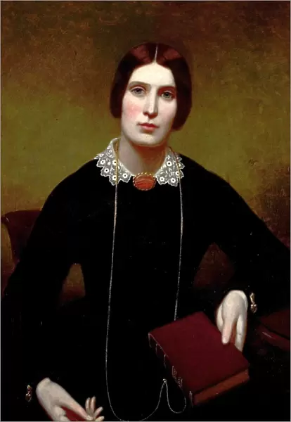 Portrait of a Lady of the Worthington Family Holdiing a Holy Bible