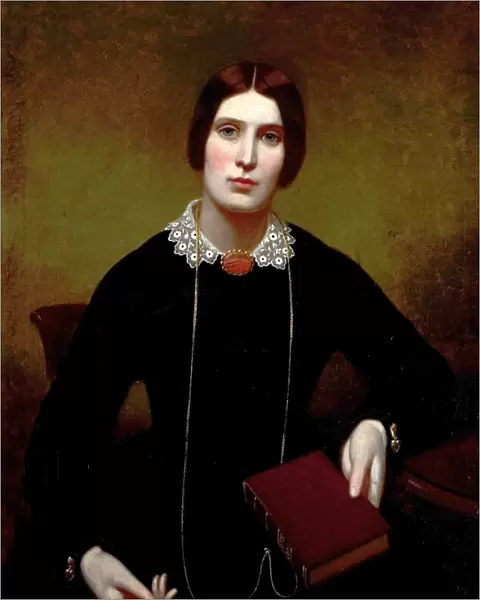 Portrait of a Lady of the Worthington Family Holdiing a Holy Bible