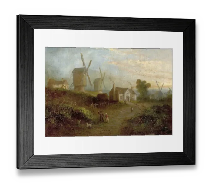 Framed Print : Mills and Gorse Bushes in Nottingham Forest Framed Print : Mills and Gorse Bushes in Nottingham Forest