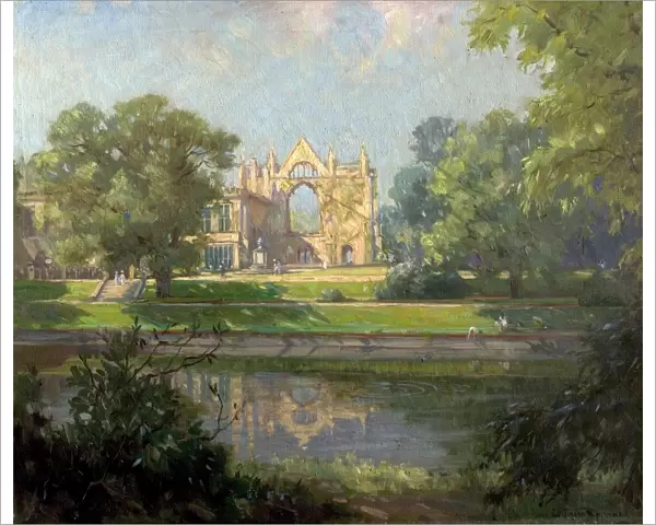 Newstead Abbey from the East, Nottinghamshire (Eagle Pond, Newstead Abbey)- Arthur Spooner