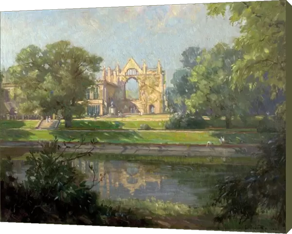 Newstead Abbey from the East, Nottinghamshire (Eagle Pond, Newstead Abbey)- Arthur Spooner