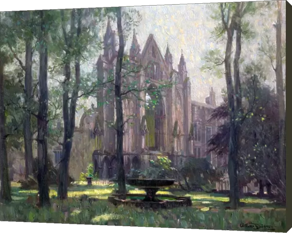 Newstead Abbey, the Monks Wood, Nottinghamshire (Newstead Abbey from the North West)- Arthur Spooner