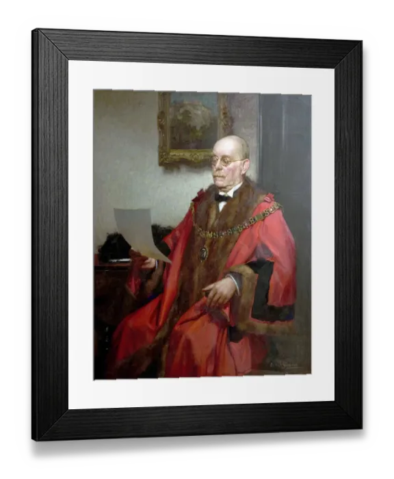 Framed Print : Posthumus Portrait of Alderman E. L. Manning- Arthur Spooner Framed Print : Posthumus Portrait of Alderman E. L. Manning- Arthur Spooner