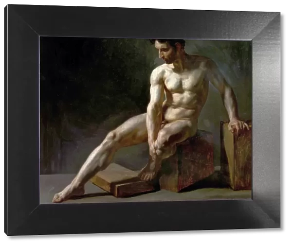 Seated Male Nude - Jean Baptiste Edouard Detaille
