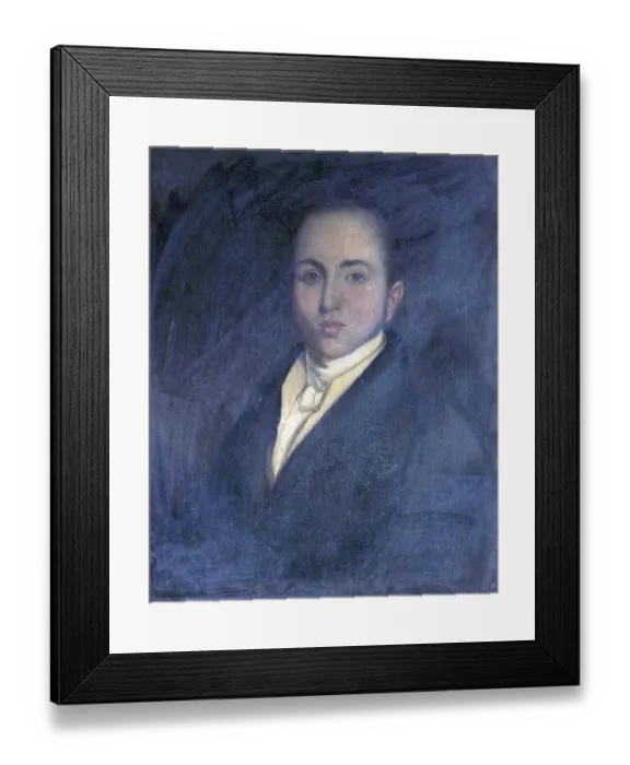 Framed Print : Portrait of a Young Man - French School 19th C Framed Print : Portrait of a Young Man - French School 19th C