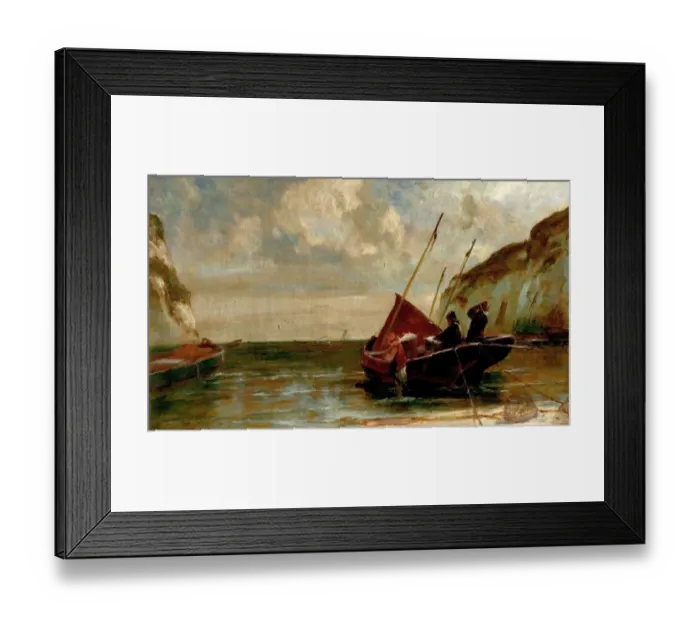 Framed Print : Unloading the Catch - Edwin Ellis